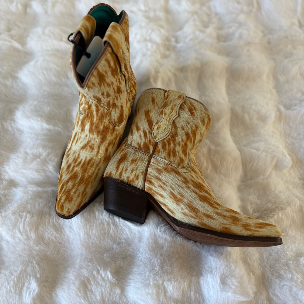 MYRA- COWDIE WESTERN HAIRON LEATHER BOOTIES - Picture 10 of 10
